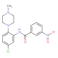 Chemical structure of N-[5-chloro-2-(4-methylpiperazin-1-yl)phenyl]-3-nitrobenzamide - CSSB00025730752