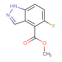 Chemical structure of methyl 5-fluoro-1H-indazole-4-carboxylate - CSSB00010762485