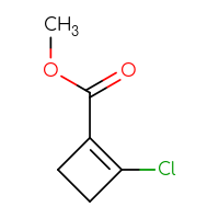 Chemical structure of methyl 2-chlorocyclobut-1-ene-1-carboxylate - CSSB06655914097