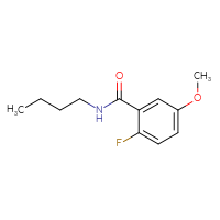 Chemical structure of N-butyl-2-fluoro-5-methoxybenzamide - CSSB03560075479