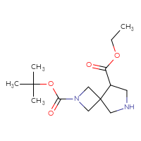 Chemical structure of 2-tert-butyl 8-ethyl 2,6-diazaspiro[3.4]octane-2,8-dicarboxylate - CSSB00010770283