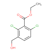 Chemical structure of ethyl 2,6-dichloro-3-(hydroxymethyl)benzoate - CSSB00135174452