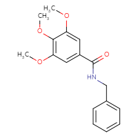 Chemical structure of N-benzyl-3,4,5-trimethoxybenzamide - CSSB00000153179