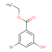 Chemical structure of ethyl 3-bromo-5-hydroxybenzoate - CSSB00010230383