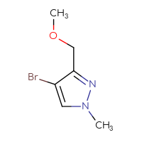 Chemical structure of 4-bromo-3-(methoxymethyl)-1-methyl-1H-pyrazole - CSSB00021581099