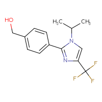 Chemical structure of {4-[1-(propan-2-yl)-4-(trifluoromethyl)-1H-imidazol-2-yl]phenyl}methanol - CSSB06744558392