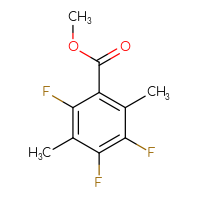 Chemical structure of methyl 2,4,5-trifluoro-3,6-dimethylbenzoate - CSSB20622561519