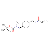 Chemical structure of tert-butyl N-methyl-N-{[(1r,4r)-4-[(prop-2-enamido)methyl]cyclohexyl]methyl}carbamate - CSSB03552757252