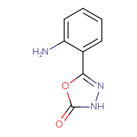 Chemical structure of 5-(2-aminophenyl)-2,3-dihydro-1,3,4-oxadiazol-2-one - CSSB00000701076