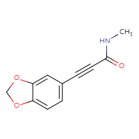 Chemical structure of 3-(2H-1,3-benzodioxol-5-yl)-N-methylprop-2-ynamide - CSSB00116233488