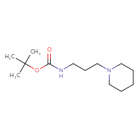 Chemical structure of tert-butyl N-[3-(piperidin-1-yl)propyl]carbamate - CSSB00011923985