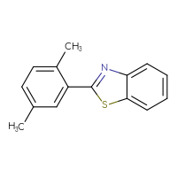 Chemical structure of 2-(2,5-dimethylphenyl)-1,3-benzothiazole - CSSB01097633793