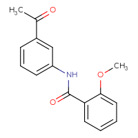 Chemical structure of N-(3-acetylphenyl)-2-methoxybenzamide - CSSB00015184219