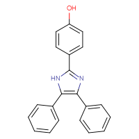 Chemical structure of 4-(4,5-diphenyl-1H-imidazol-2-yl)phenol - CSSB00020586831
