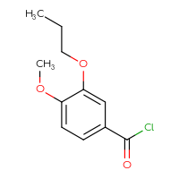 Chemical structure of 4-methoxy-3-propoxybenzoyl chloride - CSSB00009998194