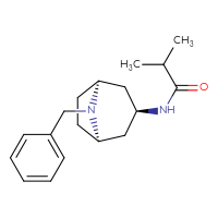 Chemical structure of N-[(1R,3S,5S)-8-benzyl-8-azabicyclo[3.2.1]octan-3-yl]-2-methylpropanamide - CSSB02128163632