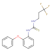 Chemical structure of 1-(2-phenoxyphenyl)-3-(3,3,3-trifluoropropyl)thiourea - CSSB00220900550
