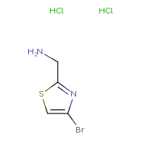 Chemical structure of 1-(4-bromo-1,3-thiazol-2-yl)methanamine dihydrochloride - CSSB03624766705