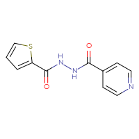 Chemical structure of N'-(thiophene-2-carbonyl)pyridine-4-carbohydrazide - CSSB00046214353