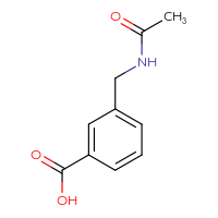 Chemical structure of 3-(acetamidomethyl)benzoic acid - CSSB00000765404