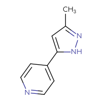 Chemical structure of 4-(3-methyl-1H-pyrazol-5-yl)pyridine - CSSB00009849911