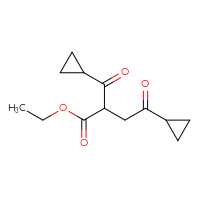 Chemical structure of ethyl 2-cyclopropanecarbonyl-4-cyclopropyl-4-oxobutanoate - CSSB00025775862
