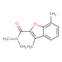 Chemical structure of N,N,3,7-tetramethyl-1-benzofuran-2-carboxamide - CSSB01992709070