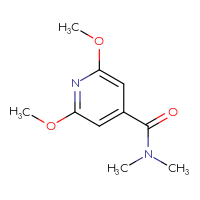 Chemical structure of 2,6-dimethoxy-N,N-dimethylpyridine-4-carboxamide - CSSB00156342490