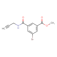 Chemical structure of methyl 3-bromo-5-[(prop-2-yn-1-yl)carbamoyl]benzoate - CSSB01999410599