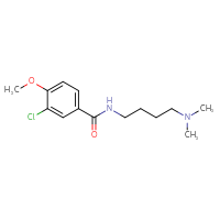 Chemical structure of 3-chloro-N-[4-(dimethylamino)butyl]-4-methoxybenzamide - CSSB02018499929