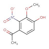 Chemical structure of 1-(4-hydroxy-3-methoxy-2-nitrophenyl)ethan-1-one - CSSB00010235678