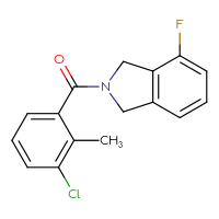 Chemical structure of 2-(3-chloro-2-methylbenzoyl)-4-fluoro-2,3-dihydro-1H-isoindole - CSSB01619388896