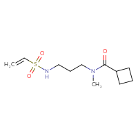 Chemical structure of N-(3-ethenesulfonamidopropyl)-N-methylcyclobutanecarboxamide - CSSB21332103155