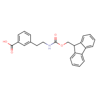 Chemical structure of 3-[2-({[(9H-fluoren-9-yl)methoxy]carbonyl}amino)ethyl]benzoic acid - CSSB00011920529