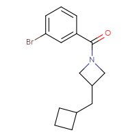 Chemical structure of 1-(3-bromobenzoyl)-3-(cyclobutylmethyl)azetidine - CSSB03573957319