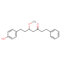 Chemical structure of 7-(4-hydroxyphenyl)-5-methoxy-1-phenylheptan-3-one - CSSB06744482414