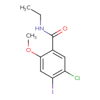 Chemical structure of 5-chloro-N-ethyl-4-iodo-2-methoxybenzamide - CSSB00011252092