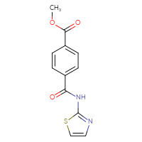 Chemical structure of methyl 4-[(1,3-thiazol-2-yl)carbamoyl]benzoate - CSSB00020585392