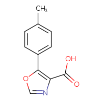 Chemical structure of 5-(4-methylphenyl)-1,3-oxazole-4-carboxylic acid - CSSB00000762963