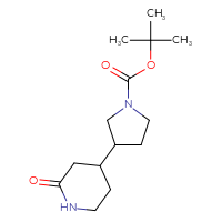 Chemical structure of tert-butyl 3-(2-oxopiperidin-4-yl)pyrrolidine-1-carboxylate - CSSB00137815857