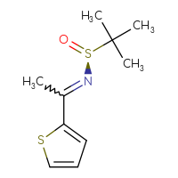 Chemical structure of (S)-2-methyl-N-[1-(thiophen-2-yl)ethylidene]propane-2-sulfinamide - CSSB00017160406