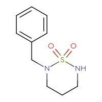 Chemical structure of 2-benzyl-1λ⁶,2,6-thiadiazinane-1,1-dione - CSSB00000069736