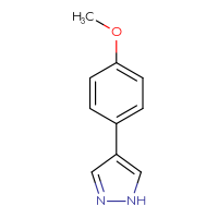 Chemical structure of 4-(4-methoxyphenyl)-1H-pyrazole - CSSB00000080634