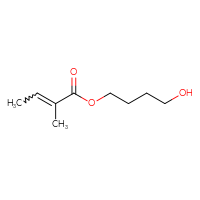 Chemical structure of 4-hydroxybutyl 2-methylbut-2-enoate - CSSB00020383715