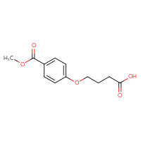 Chemical structure of 4-[4-(methoxycarbonyl)phenoxy]butanoic acid - CSSB02150178460