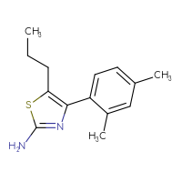 Chemical structure of 4-(2,4-dimethylphenyl)-5-propyl-1,3-thiazol-2-amine - CSSB00015184020