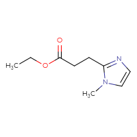 Chemical structure of ethyl 3-(1-methyl-1H-imidazol-2-yl)propanoate - CSSB00012466262