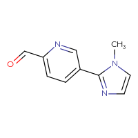 Chemical structure of 5-(1-methyl-1H-imidazol-2-yl)pyridine-2-carbaldehyde - CSSB00025787685