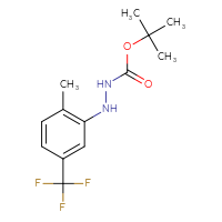 Chemical structure of N'-[2-methyl-5-(trifluoromethyl)phenyl](tert-butoxy)carbohydrazide - CSSB14948316128