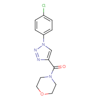 Chemical structure of 4-[1-(4-chlorophenyl)-1H-1,2,3-triazole-4-carbonyl]morpholine - CSSS00027028639